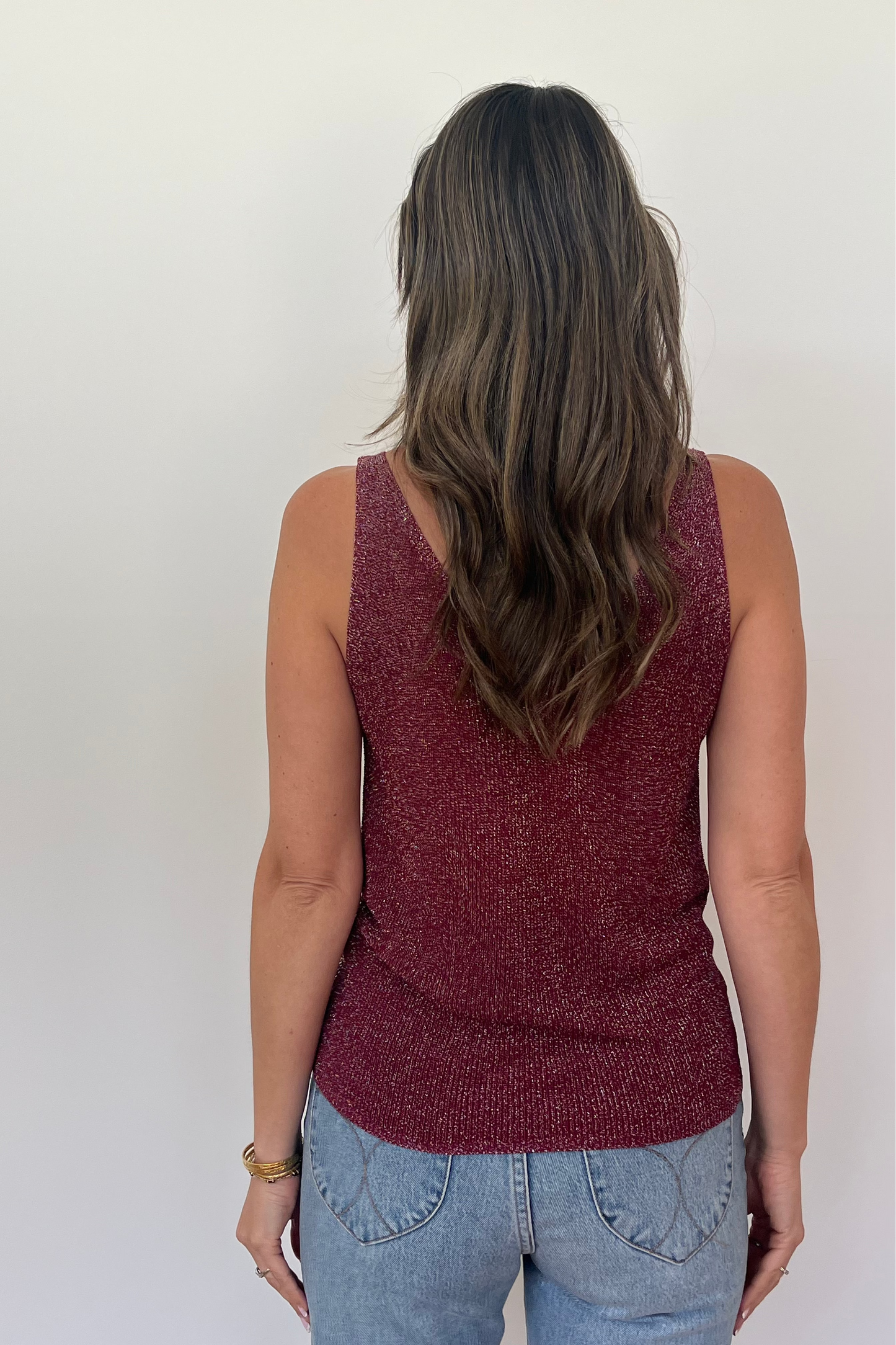 Glitter Cami - Burgundy