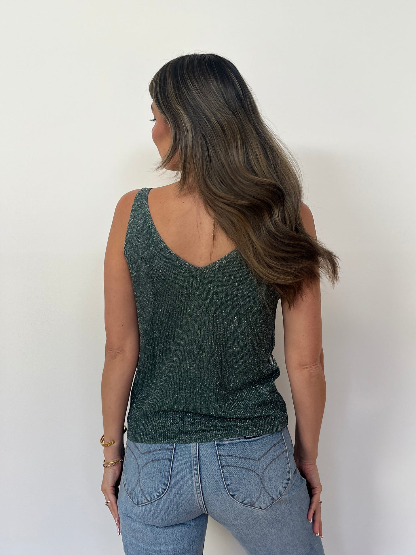 Glitter Cami - Olive