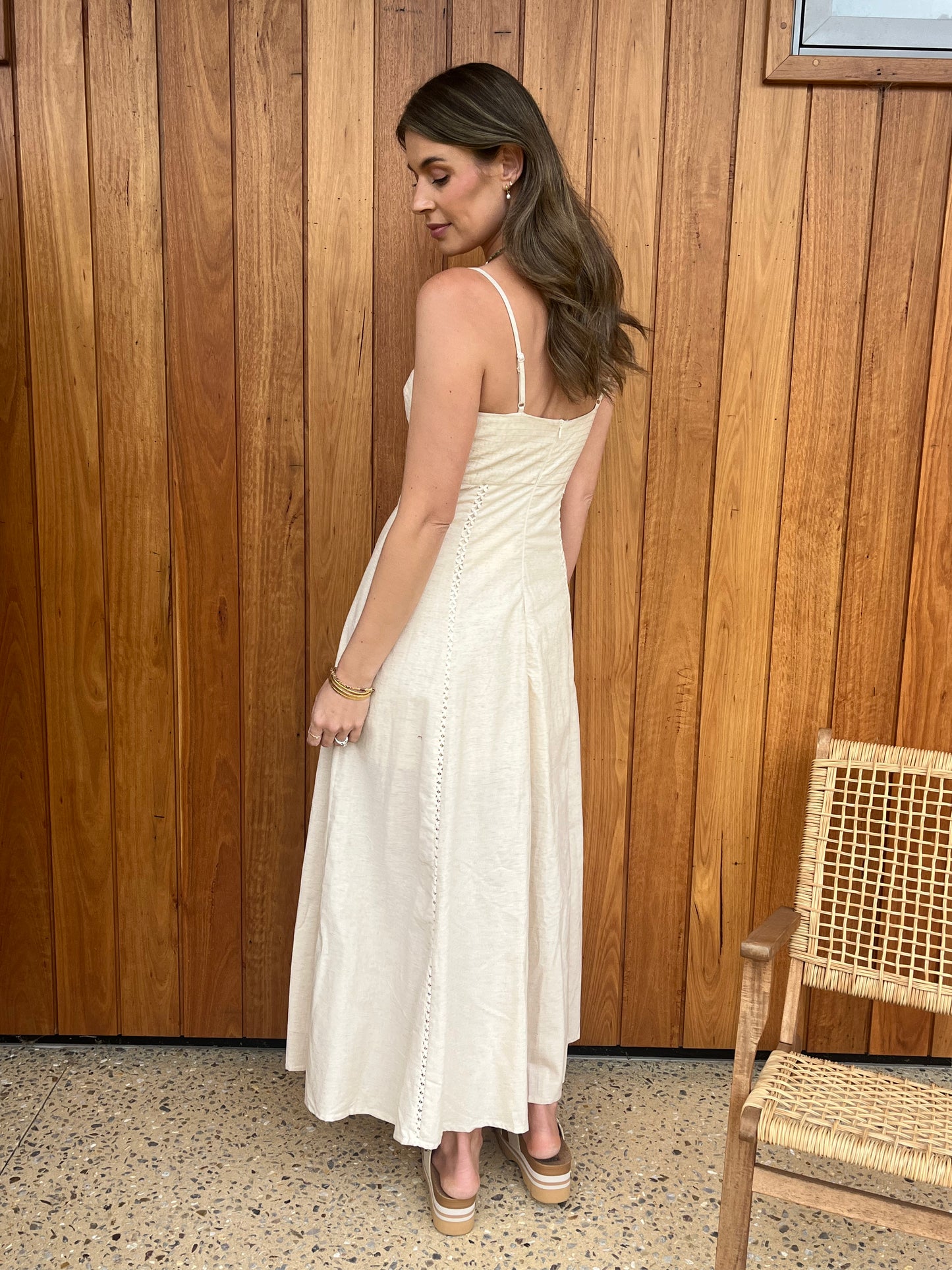 Tara Maxi Dress - Beige