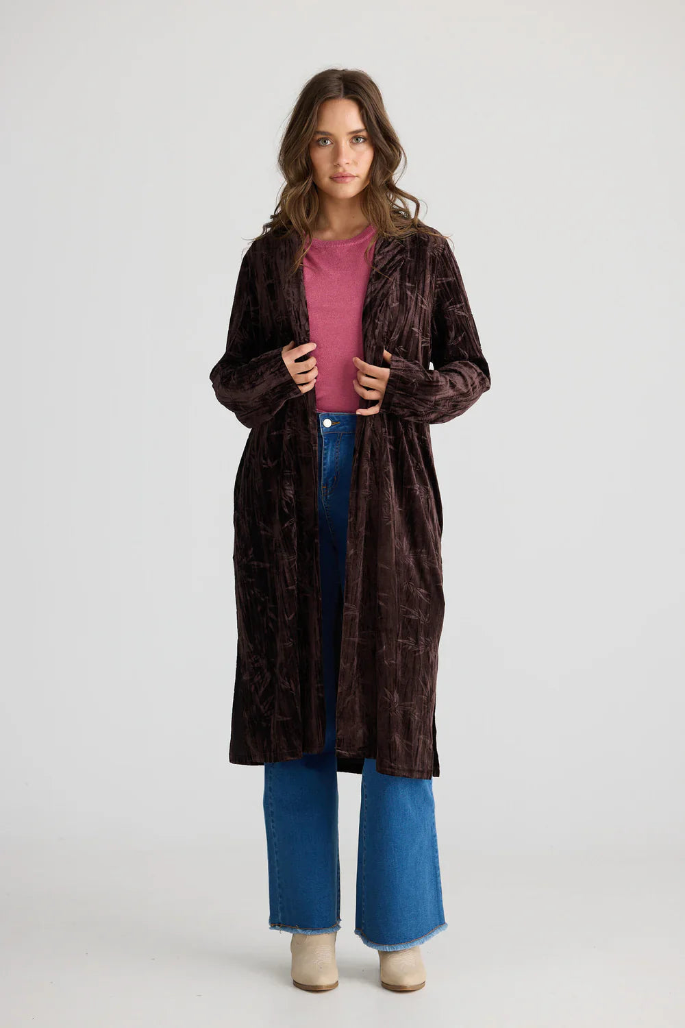 Aries Velvet Duster - Chocolate