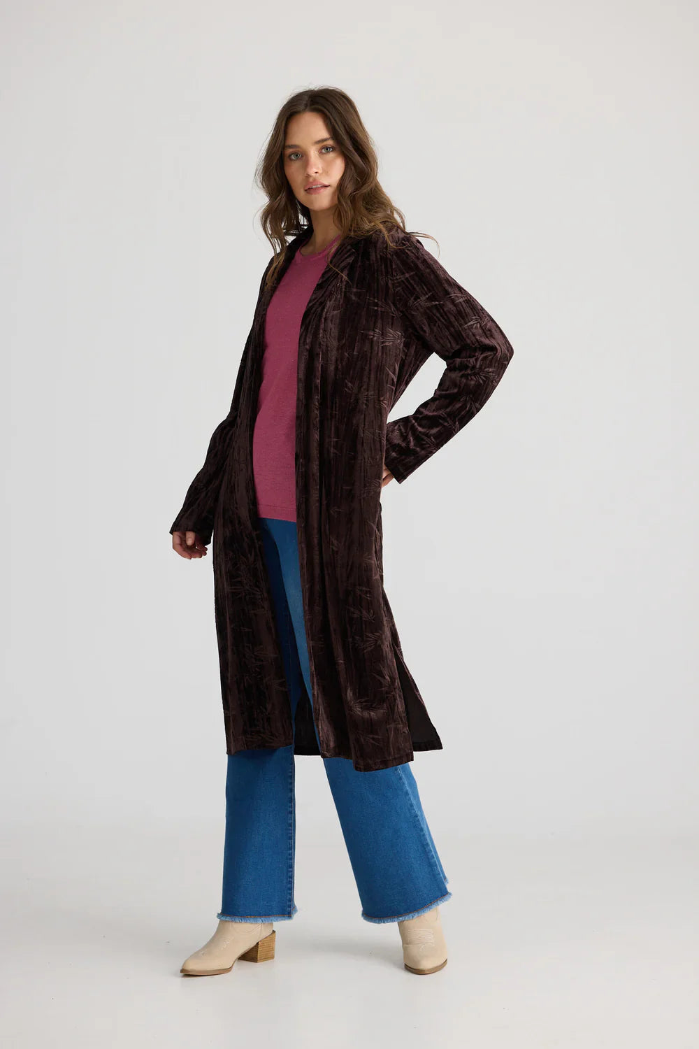 Aries Velvet Duster - Chocolate