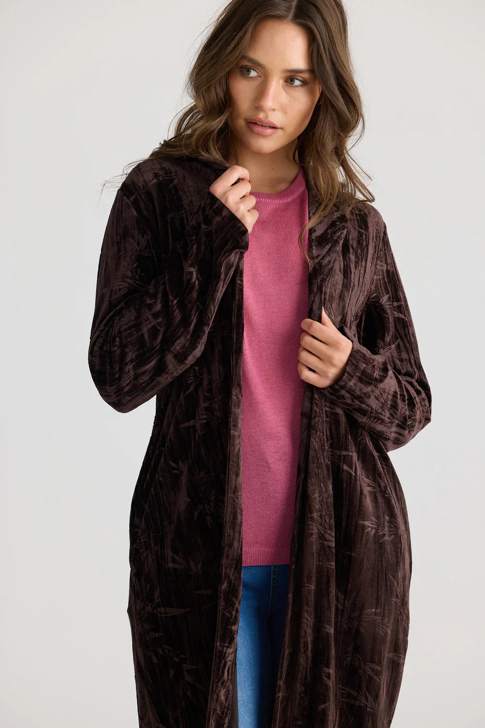 Aries Velvet Duster - Chocolate