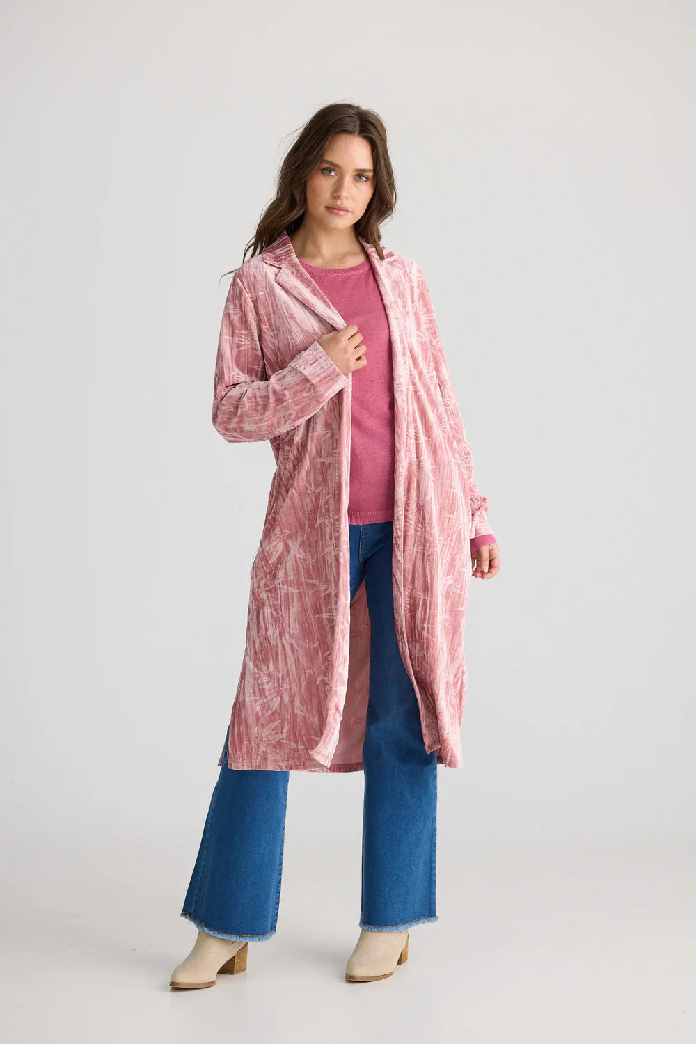 Aries Velvet Duster - PINK