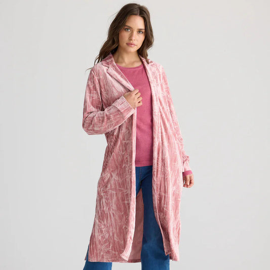 Aries Velvet Duster - PINK