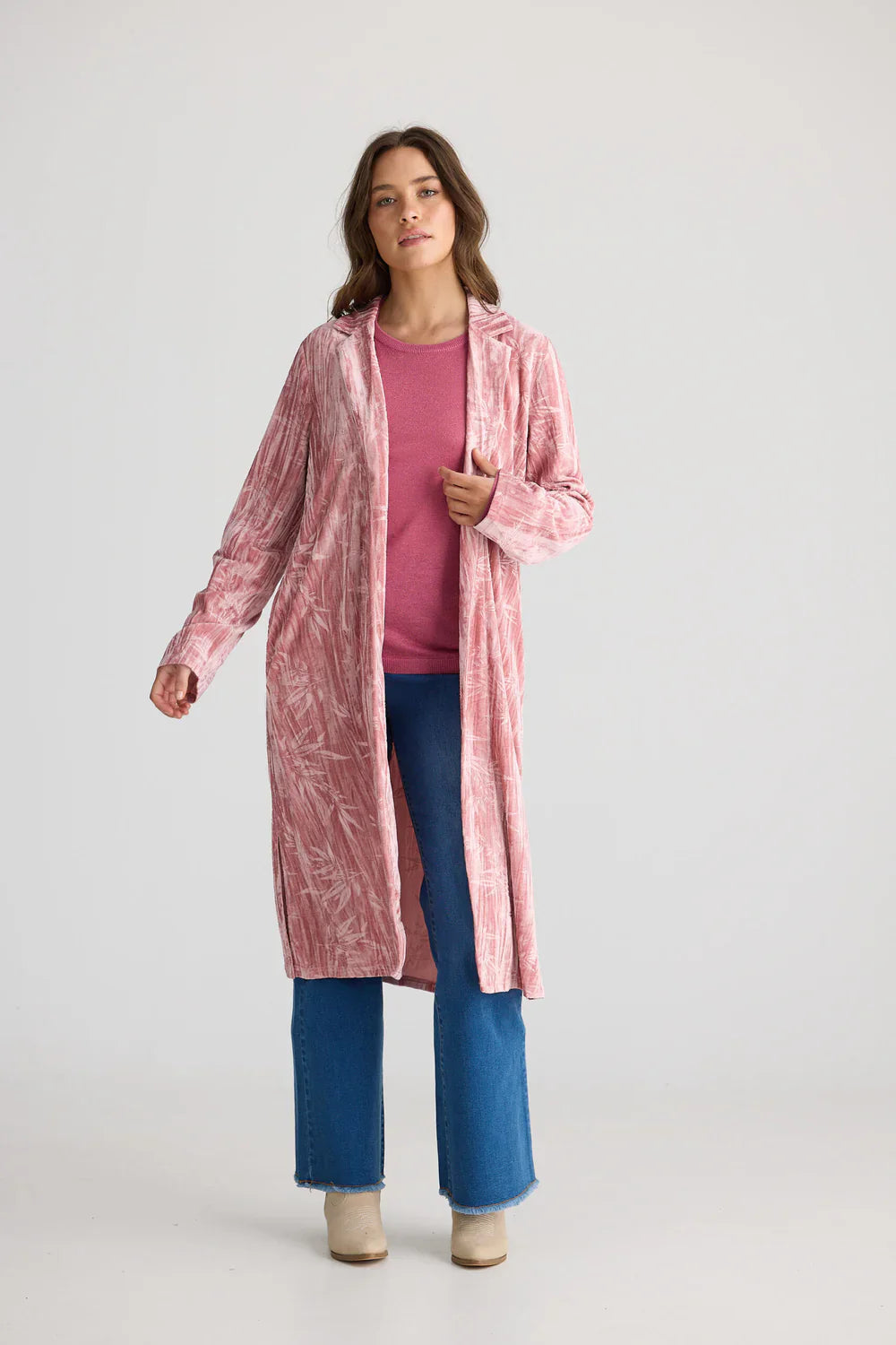 Aries Velvet Duster - PINK