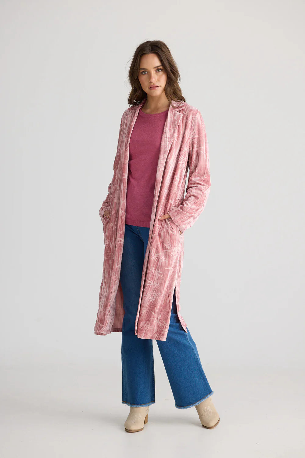 Aries Velvet Duster - PINK