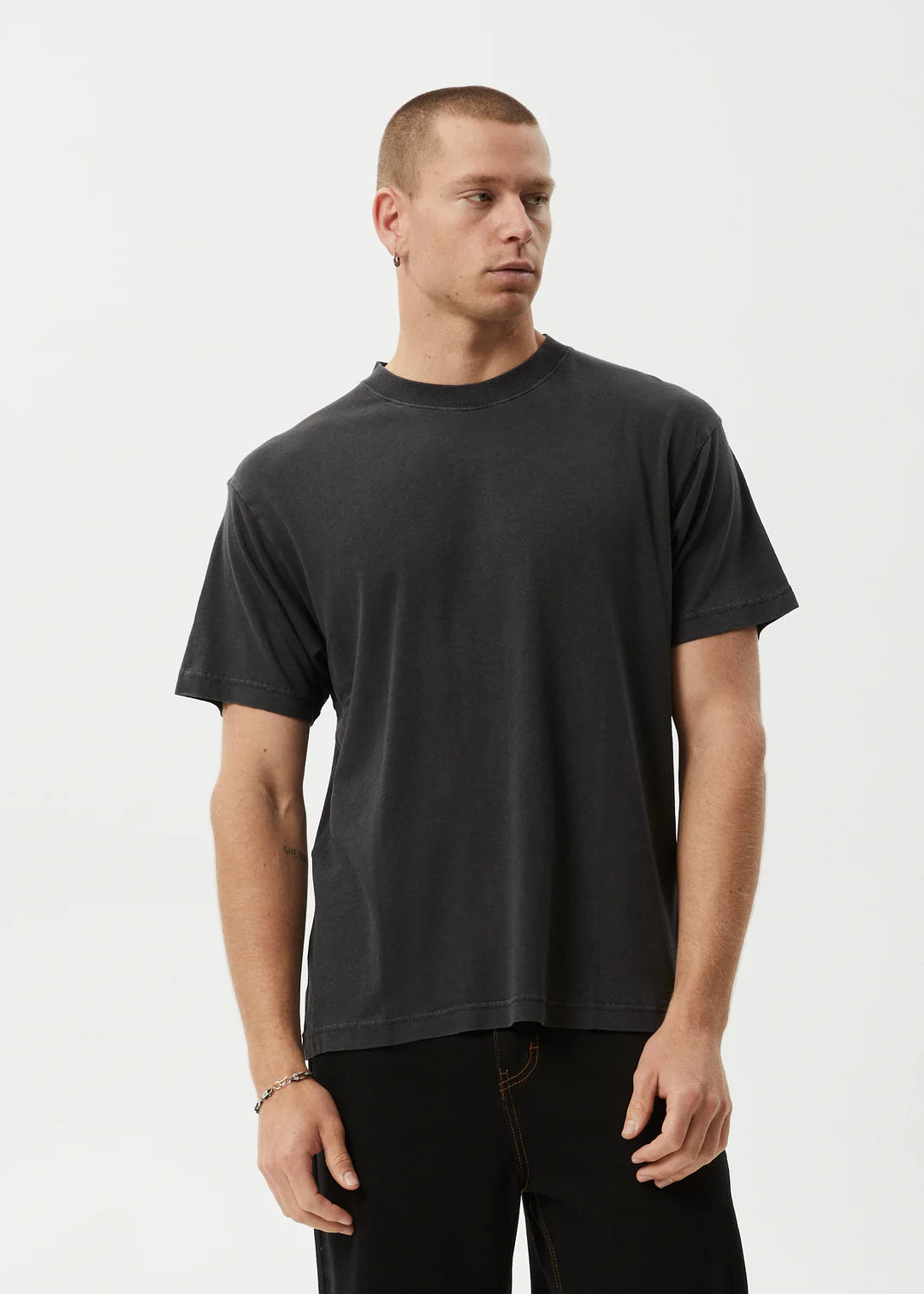 Foundation Boxy Fit Tee - Stone Black