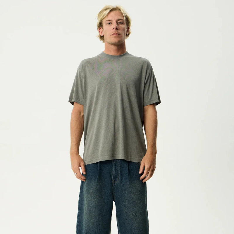 Foundation Hemp Boxy Fit Tee - Washed Sycamore