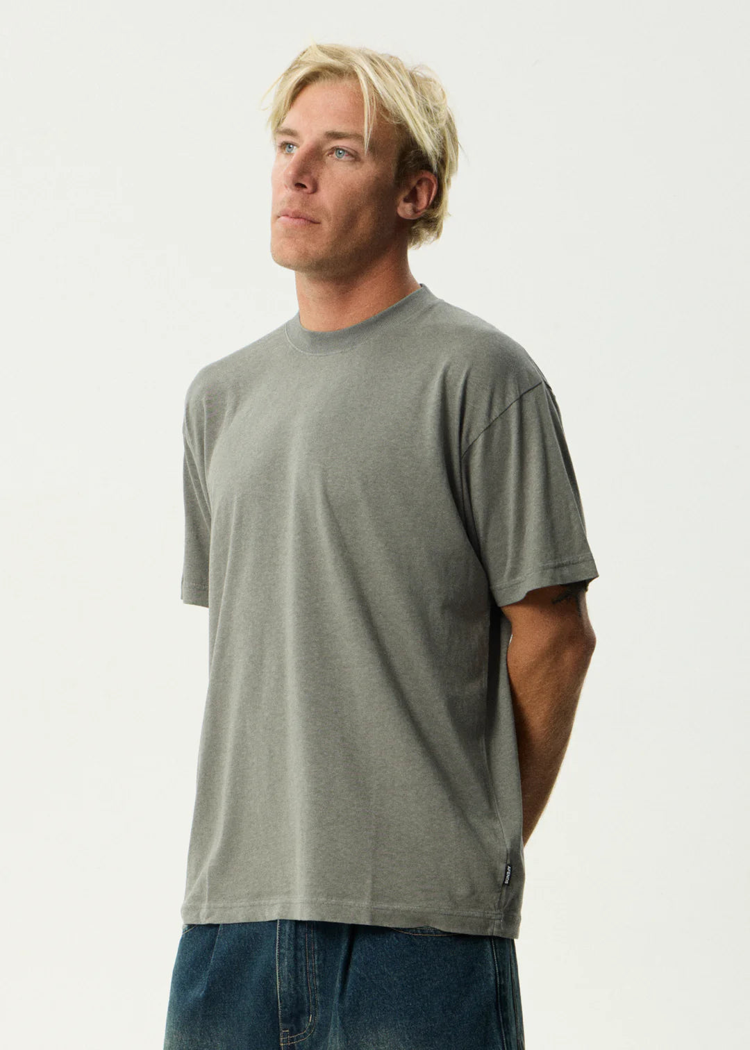 Foundation Hemp Boxy Fit Tee - Washed Sycamore