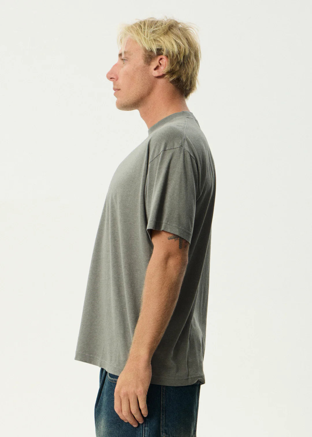 Foundation Hemp Boxy Fit Tee - Washed Sycamore