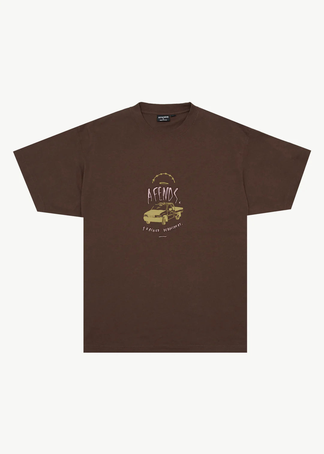 Trayback Boxy Tee - Coffee