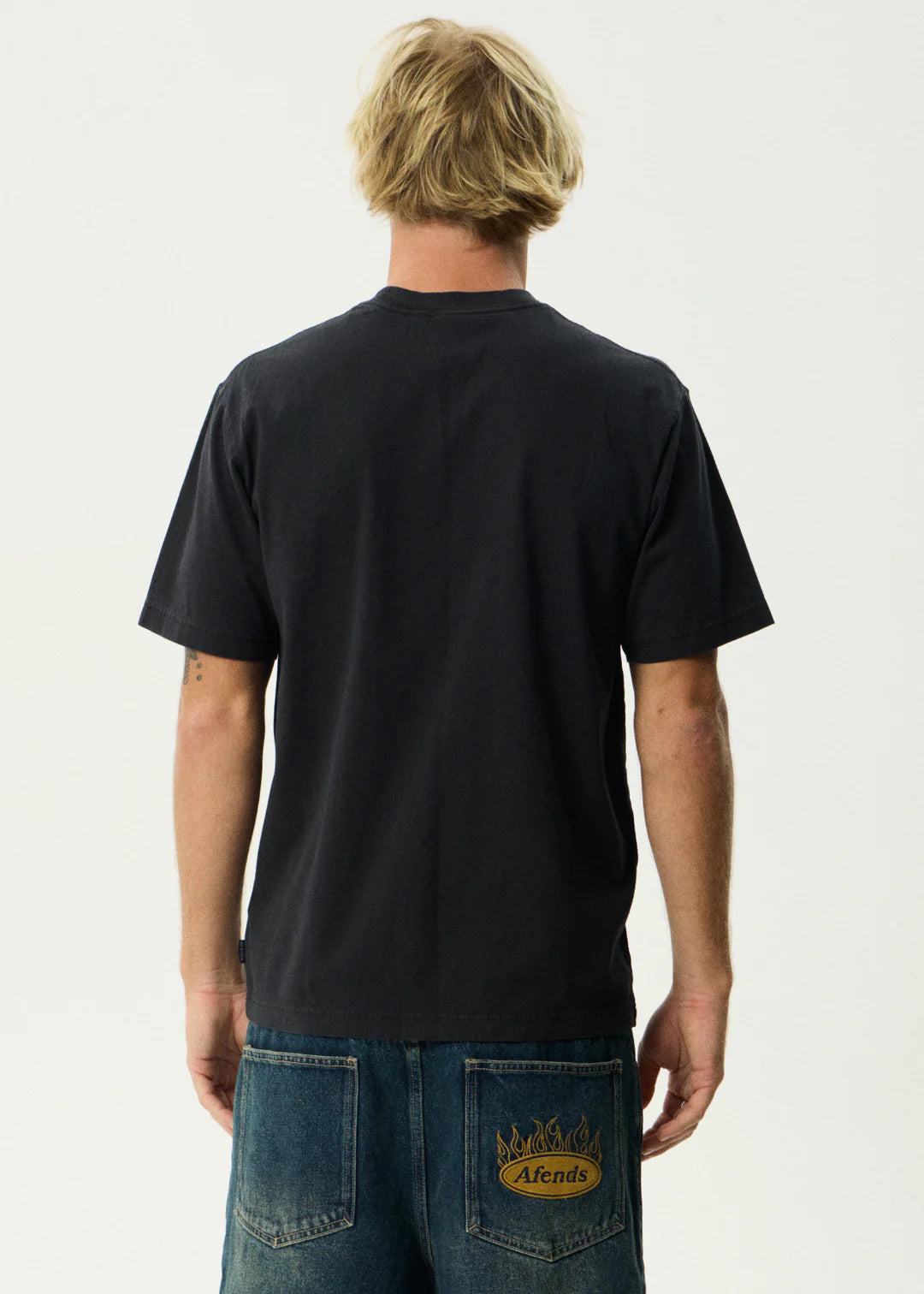 Painter Recycled Retro Fit Tee - Stone Black
