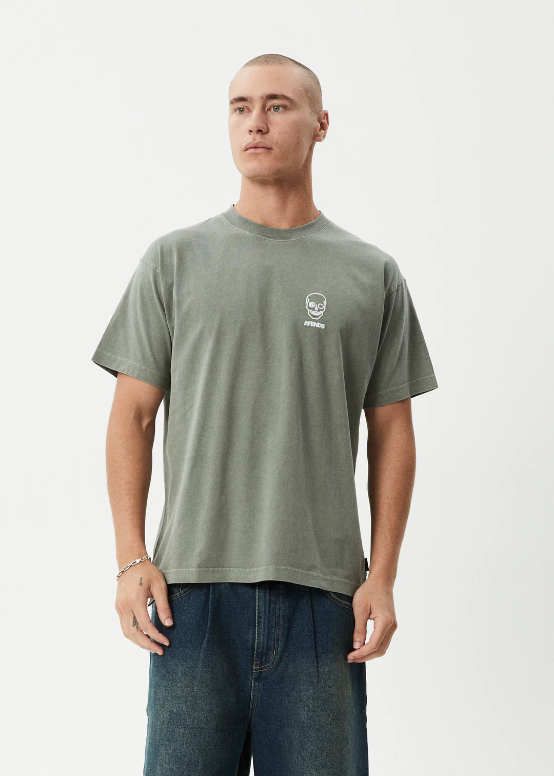 Skeletor Recycled Boxy Fit Tee - Washed Sycamore
