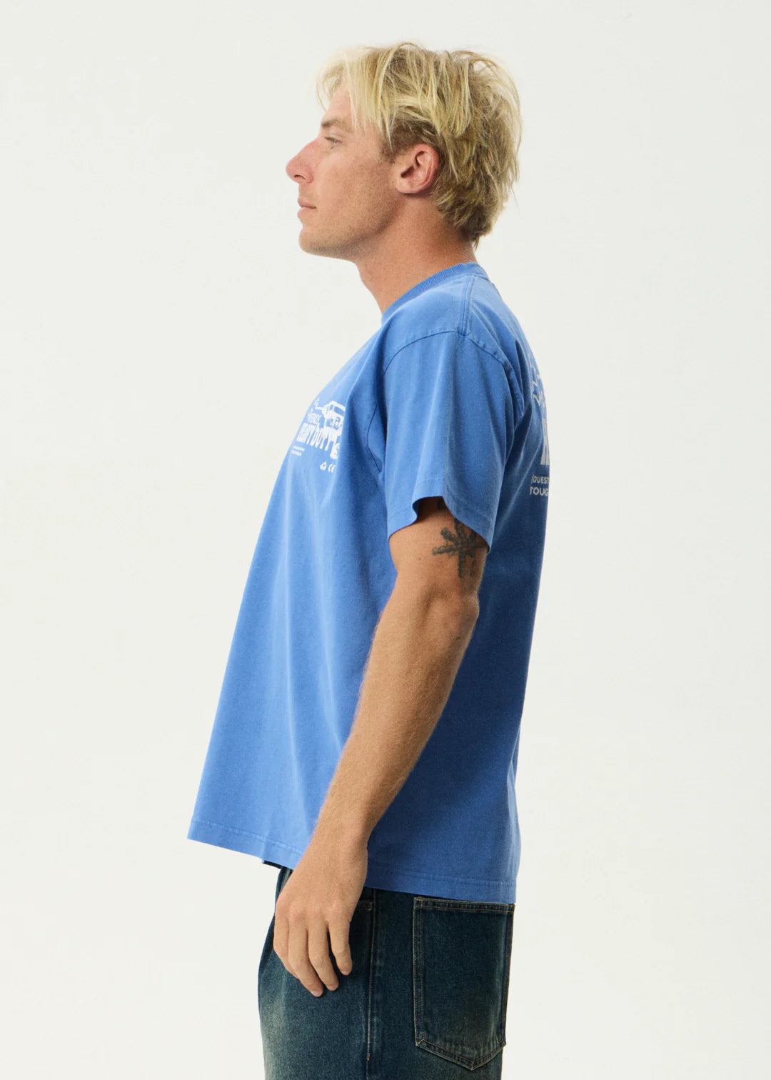 Heavy Duty Recycled Heavyweight Boxy Fit Tee - Washed Marina