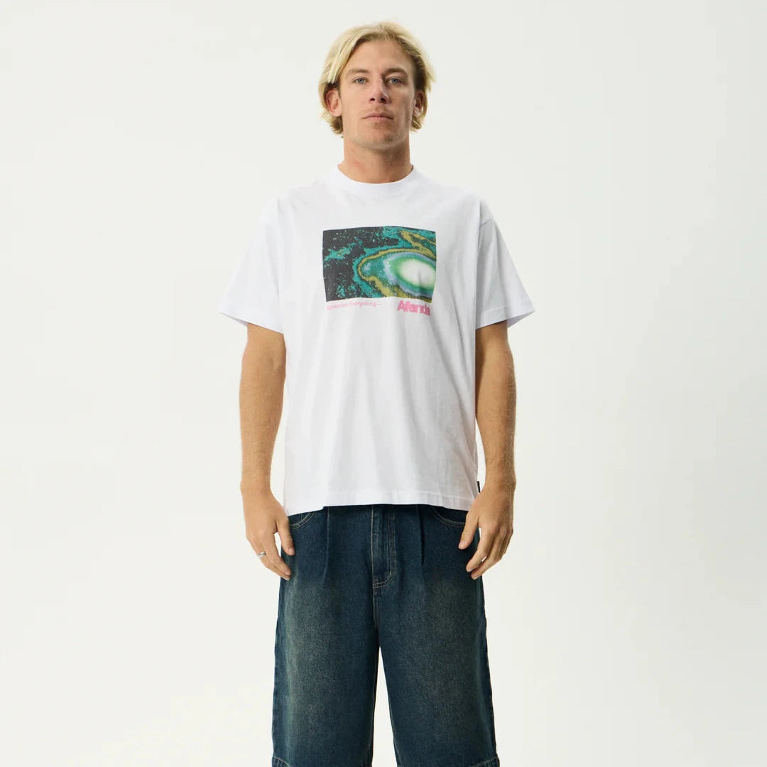 Space Race Recycled Boxy Fit Tee - White