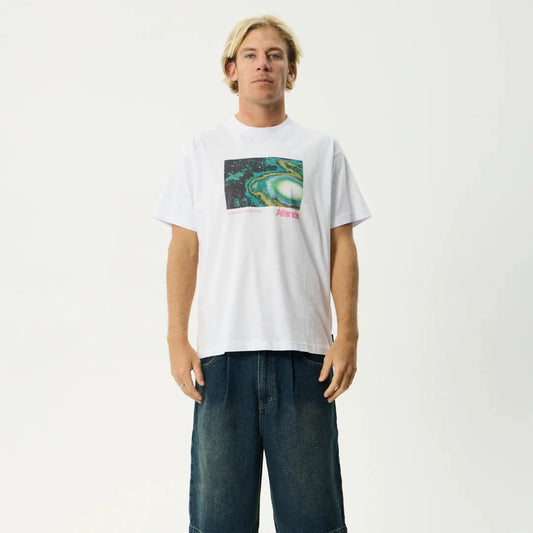 Space Race Recycled Boxy Fit Tee - White