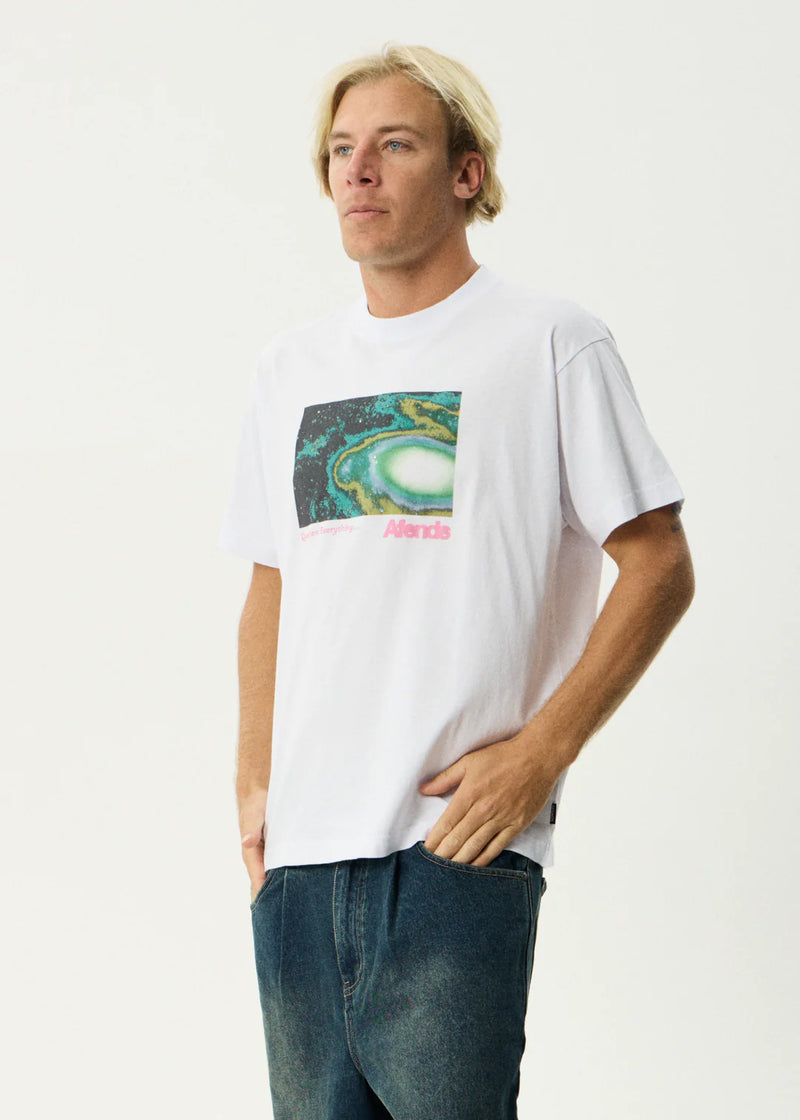 Space Race Recycled Boxy Fit Tee - White