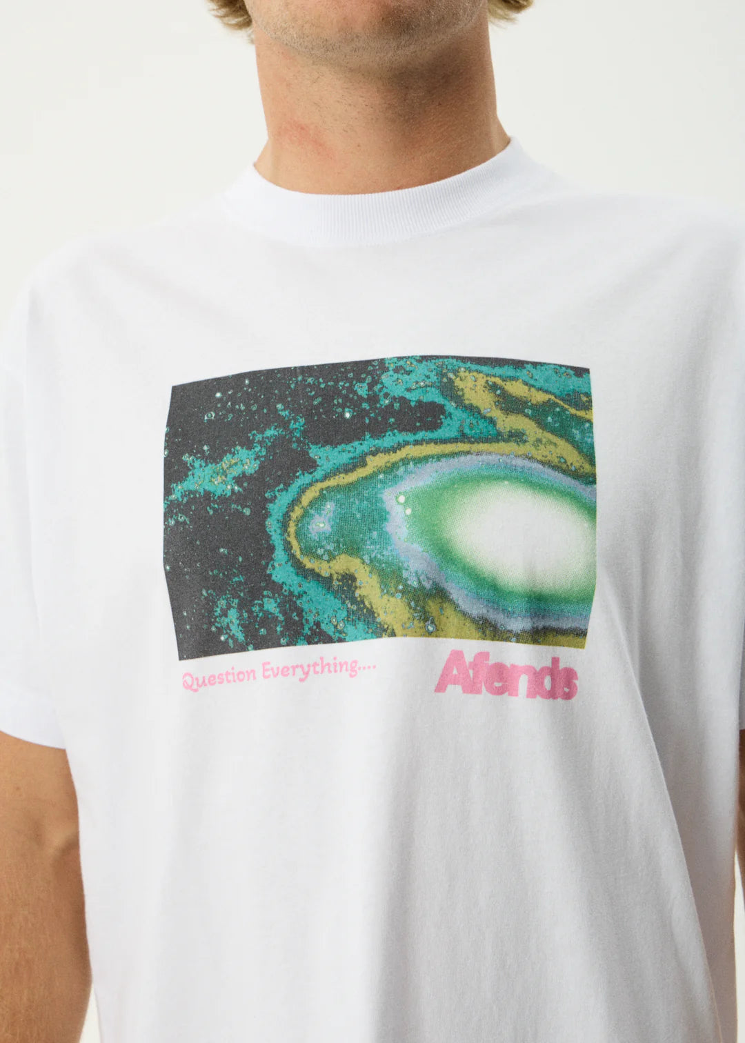 Space Race Recycled Boxy Fit Tee - White