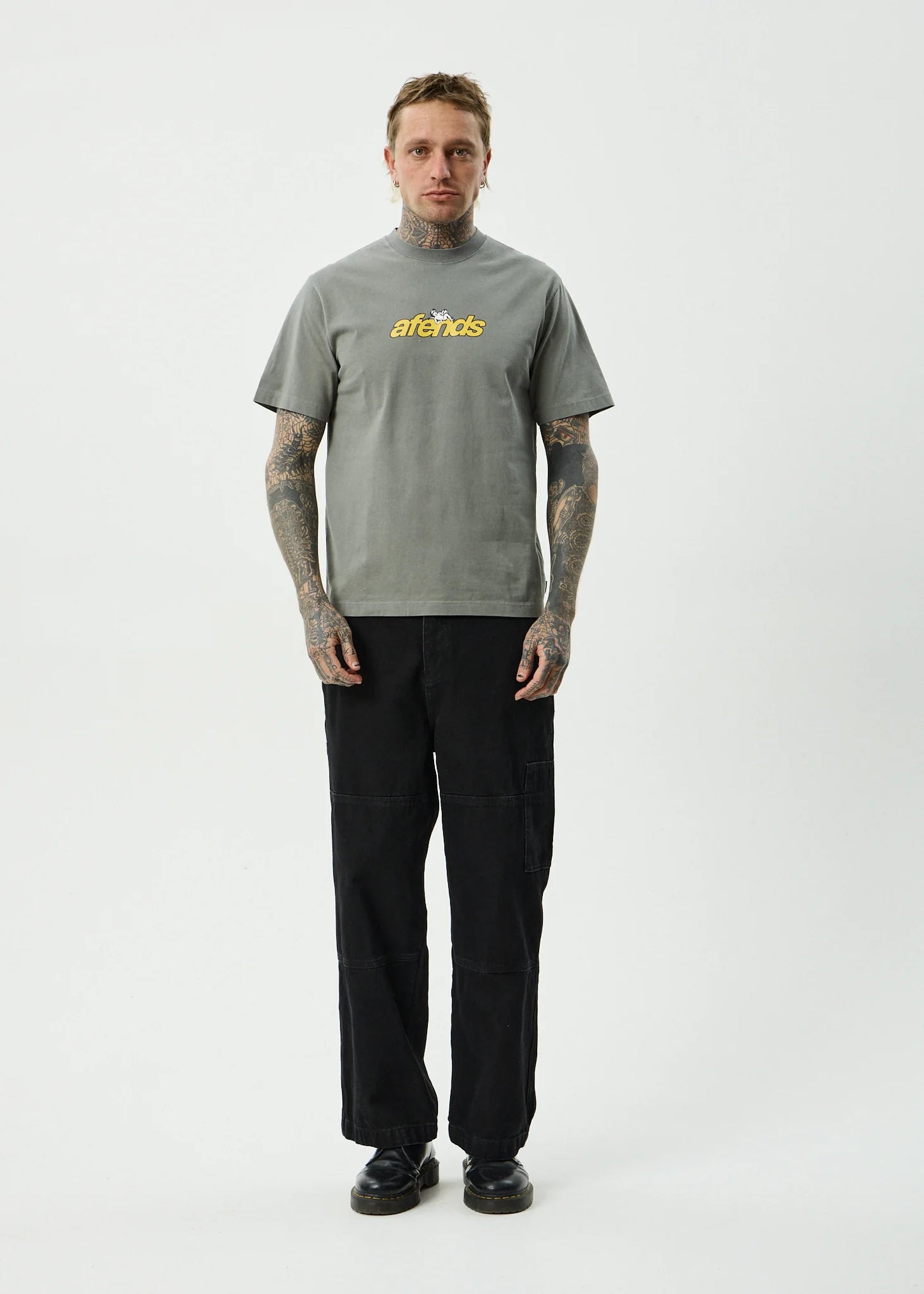 Angel Boy Recycled Retro Fit Tee - Washed Sycamore