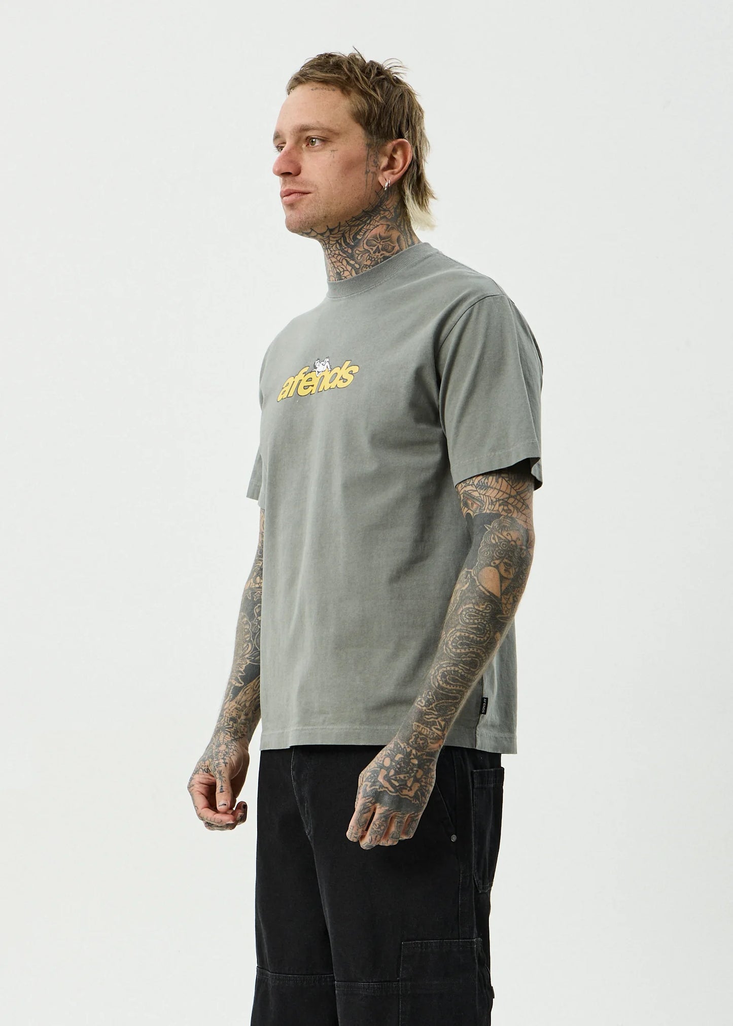 Angel Boy Recycled Retro Fit Tee - Washed Sycamore