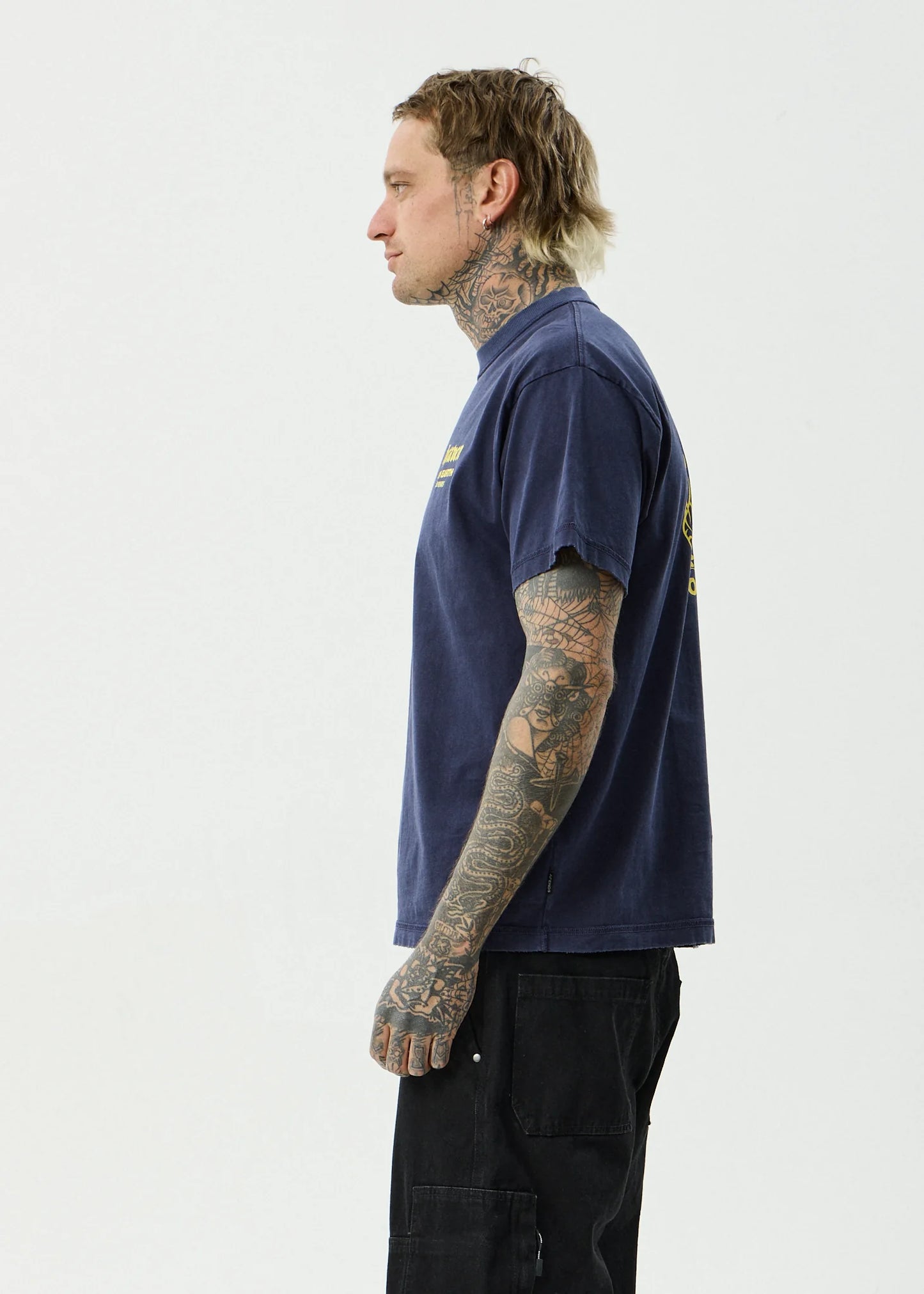 Heaven Heavyweight Boxy Tee - Washed Deep Sea