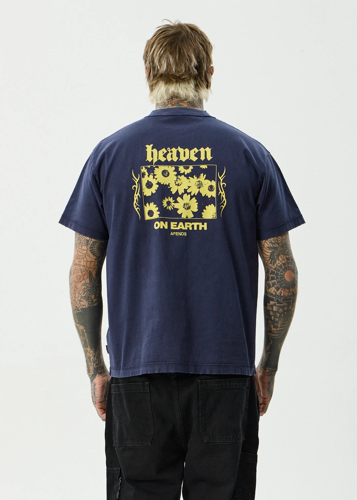 Heaven Heavyweight Boxy Tee - Washed Deep Sea