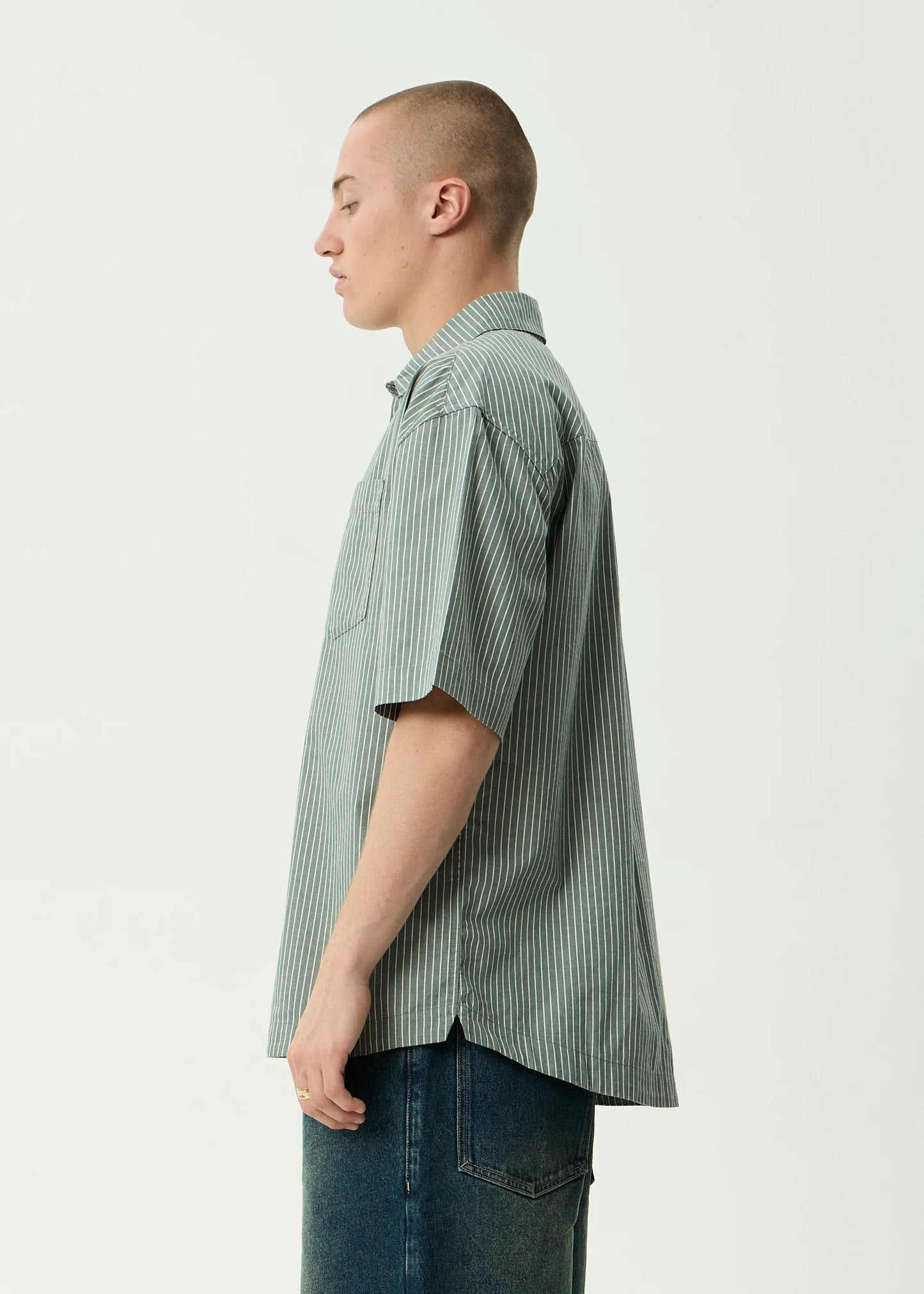 Pinned Organic Short Sleeve Shirt - Sycamore Stripe
