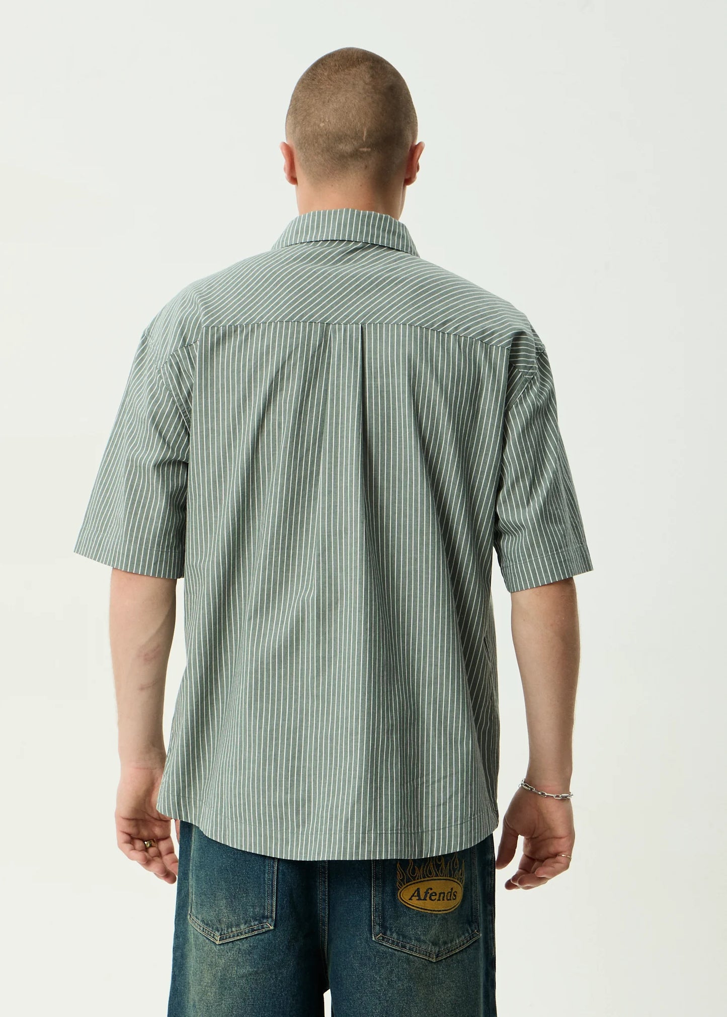 Pinned Organic Short Sleeve Shirt - Sycamore Stripe