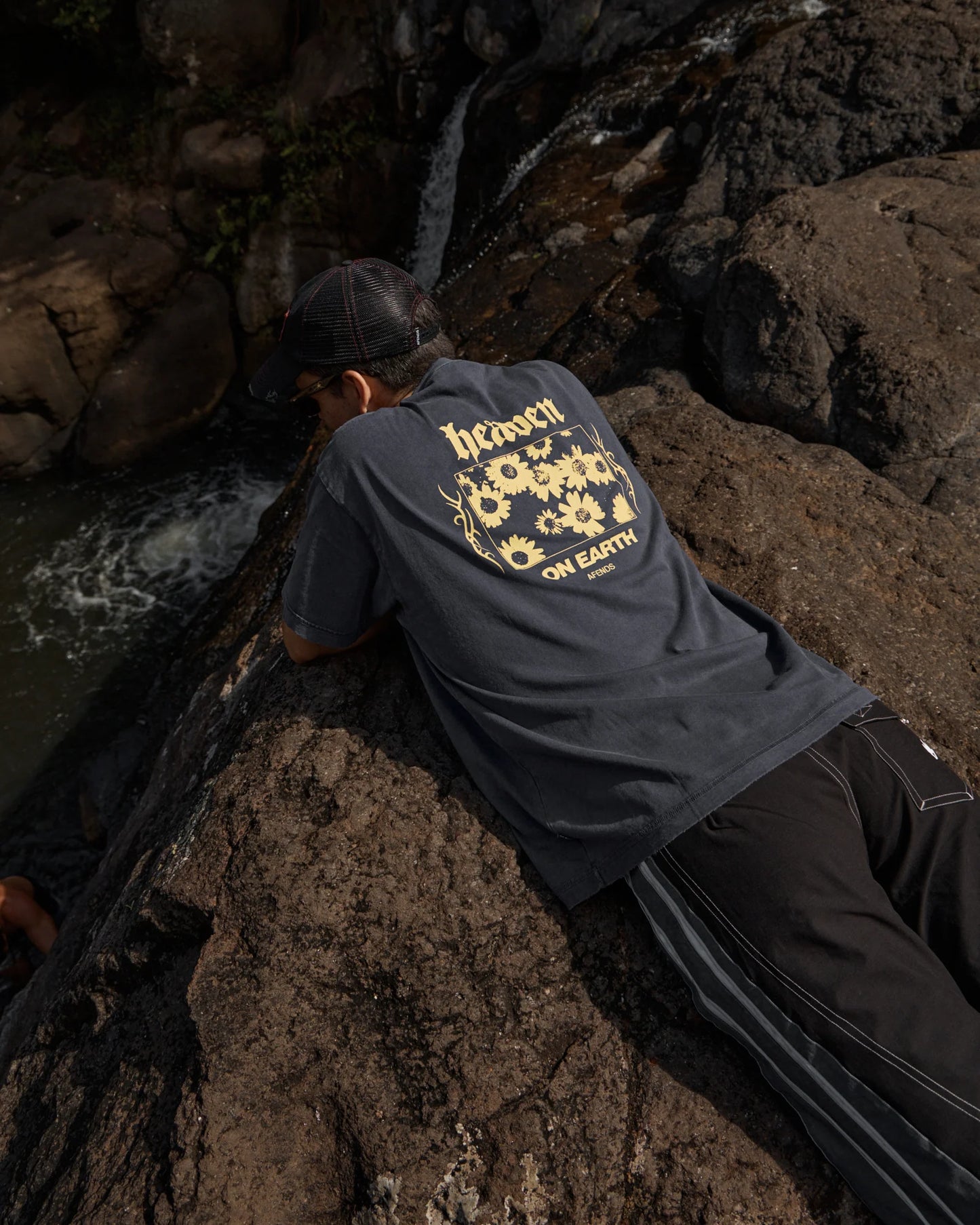 Heaven Heavyweight Boxy Tee - Washed Deep Sea