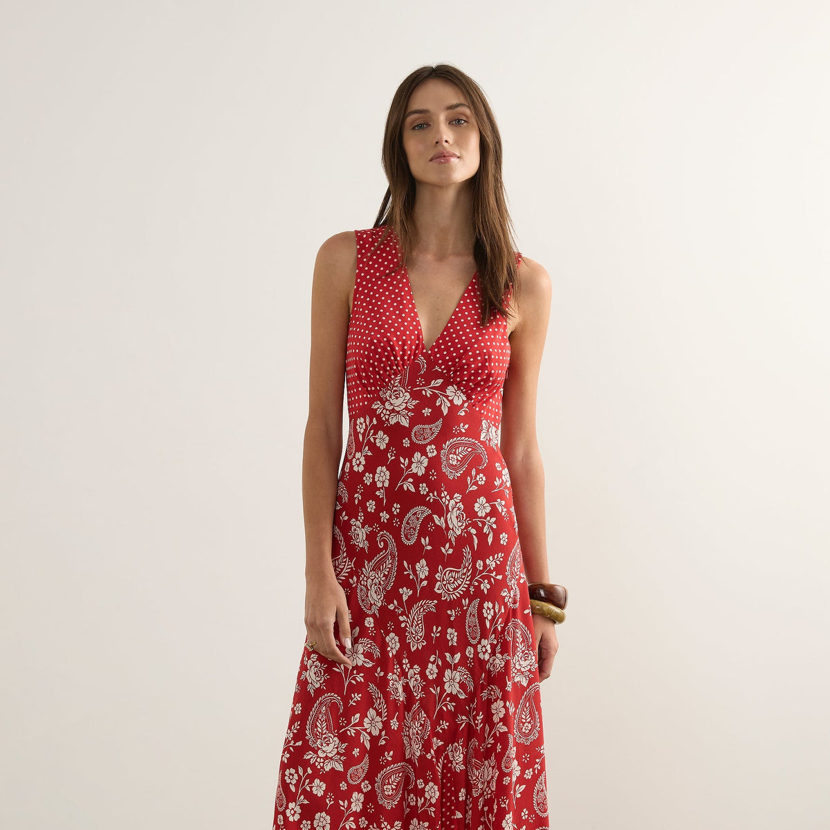 Rochelle Midi Dress - Red