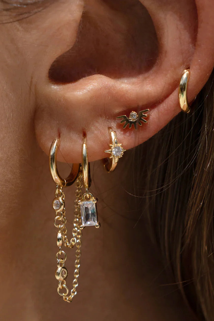 Nova Gold Huggie Earrings