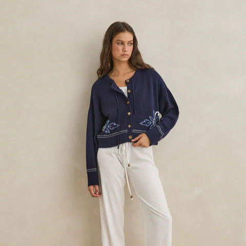 Ravello Knit Cardigan - Navy