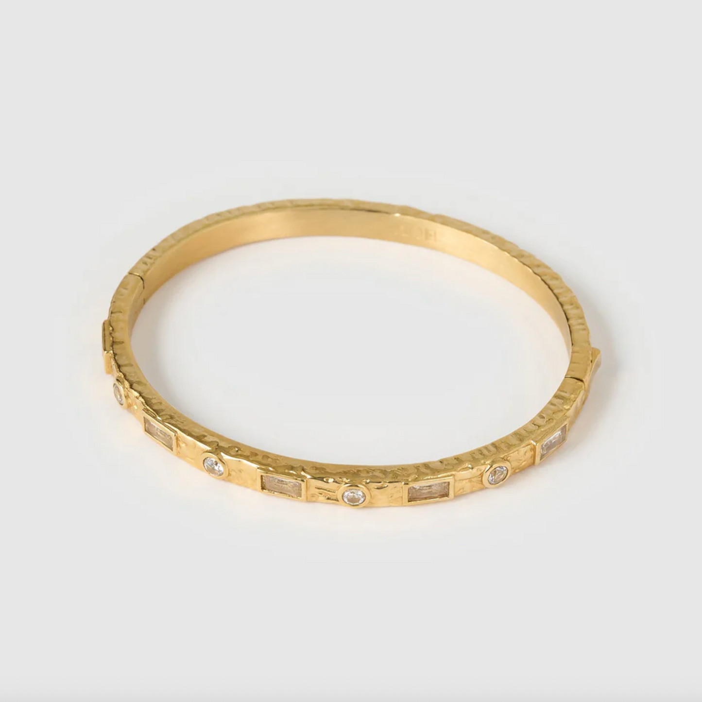 Melrose Gold Cuff Bracelet - Stone