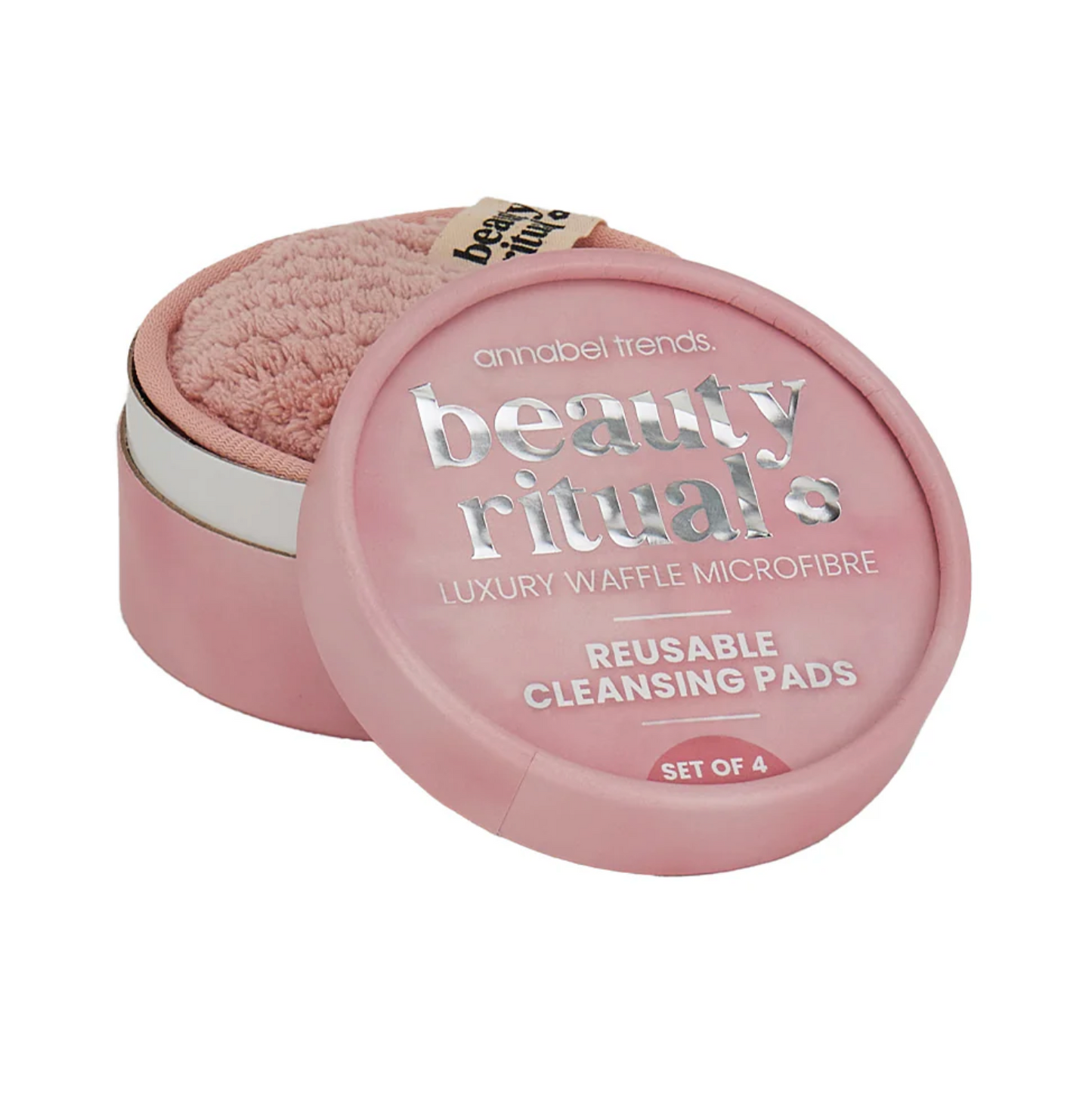 Beauty Ritual Luxury Waffle Cleansing Pads 4pc - Dusty Pink