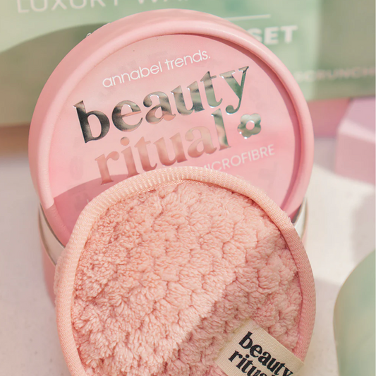 Beauty Ritual Luxury Waffle Cleansing Pads 4pc - Dusty Pink