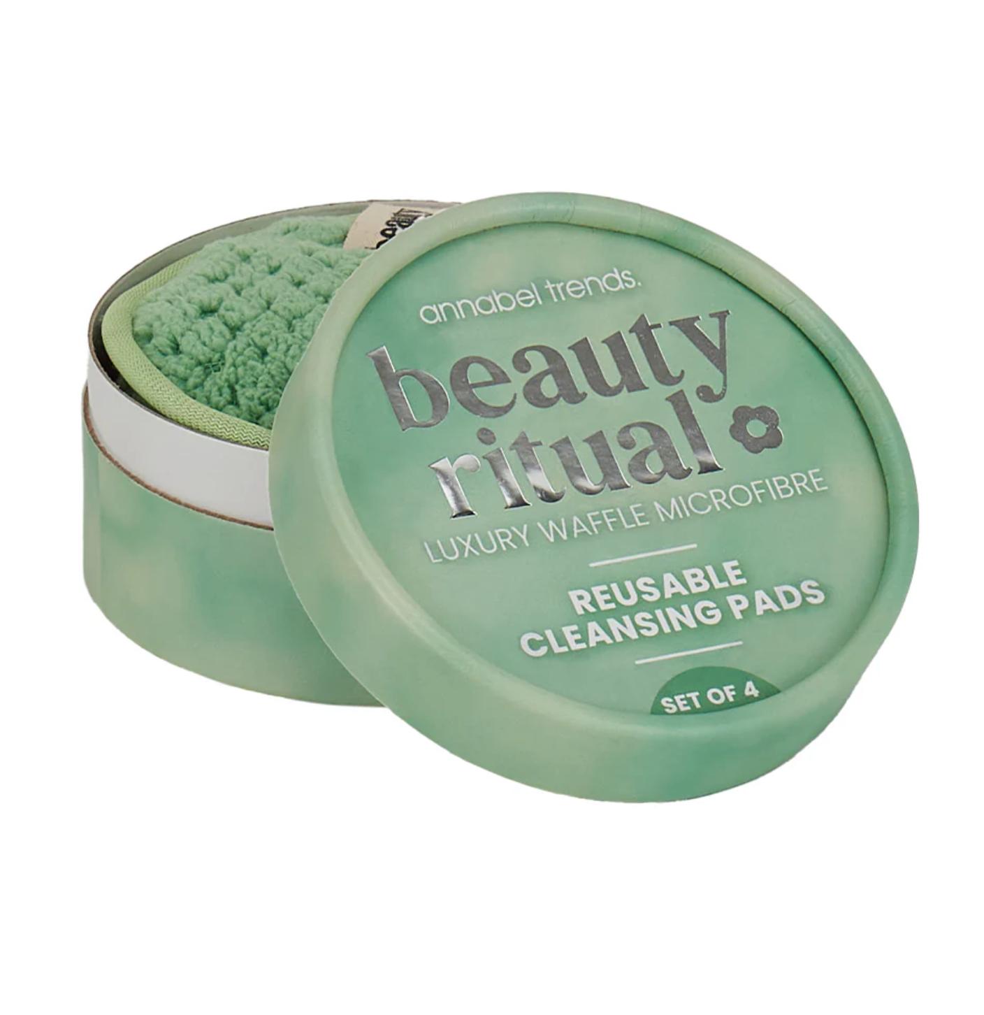 Beauty Ritual Luxury Waffle Cleansing Pads 4pc - Moss