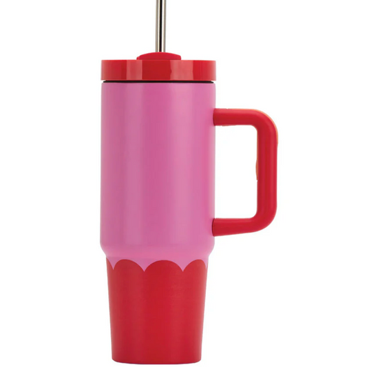 Super Sip Stainless Wave - Pink Red