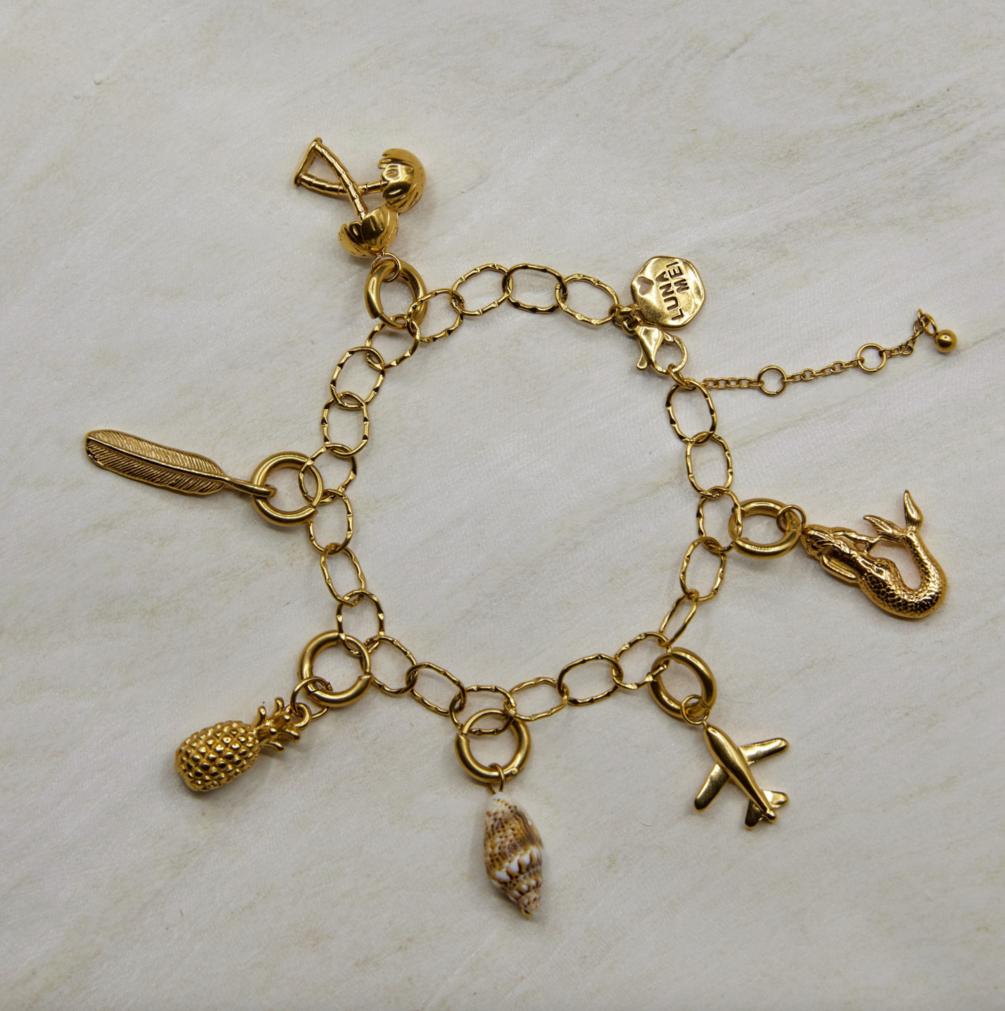 Texture Link Bracelet - Gold