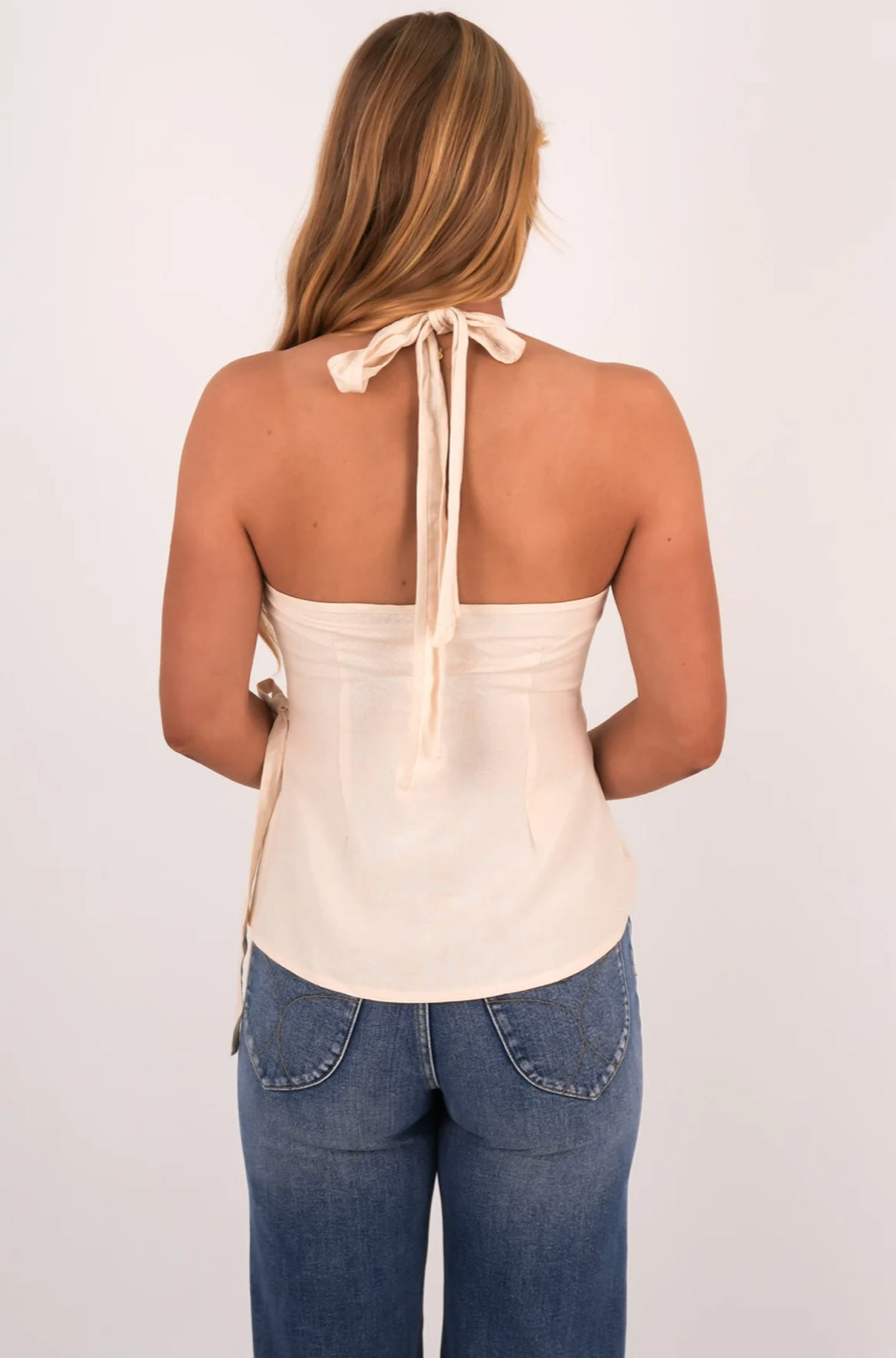 Emi Wrap Top - Cream
