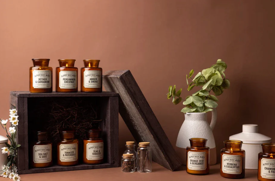 Apothecary Glass Candle 8oz - Chamomile and Fig