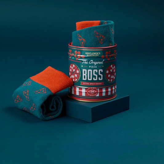 The Original Pizza Boss Storage Tin and Sock Set