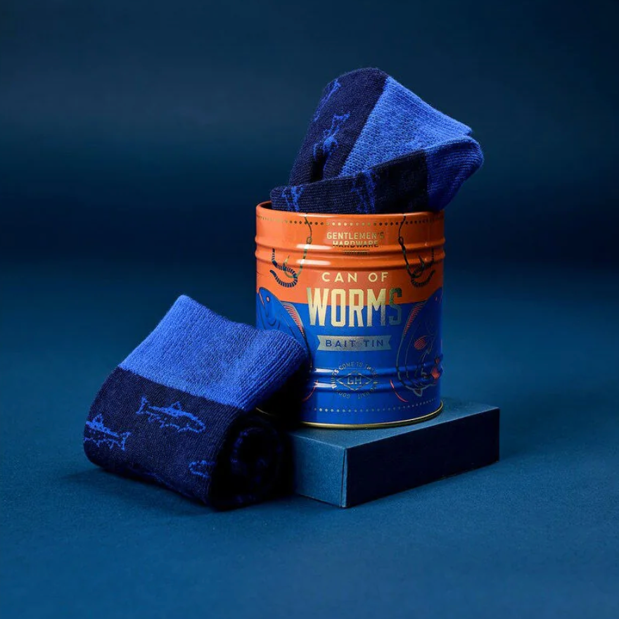 Can of Worms Storage Tin and Sock Set