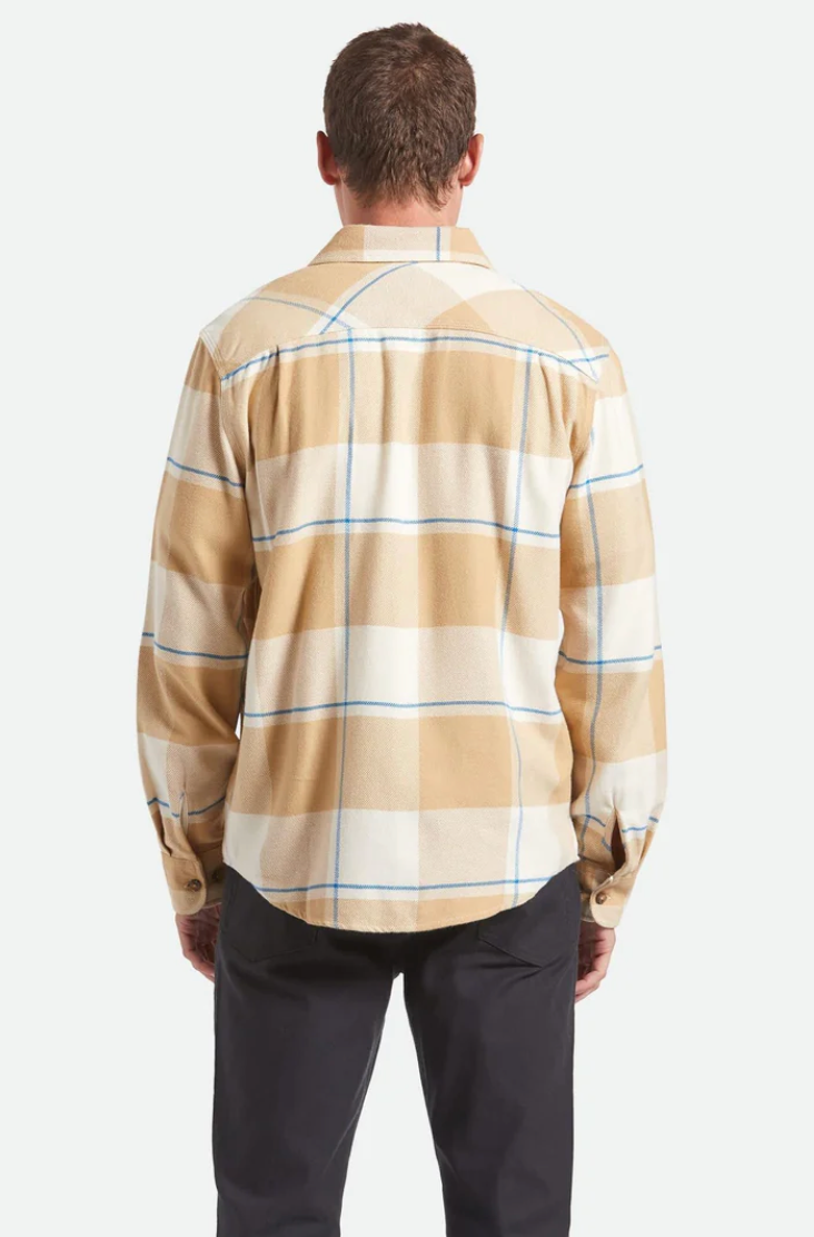 Bowery Flannel - White Cap / Sand / Cyber Blue