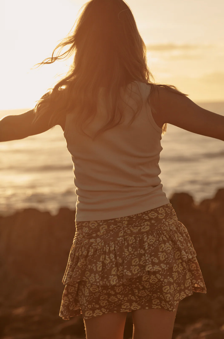 The Seas The Day Ra Ra Skirt - Mocha