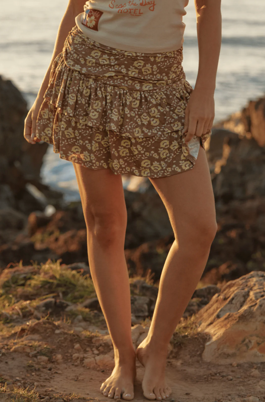 The Seas The Day Ra Ra Skirt - Mocha