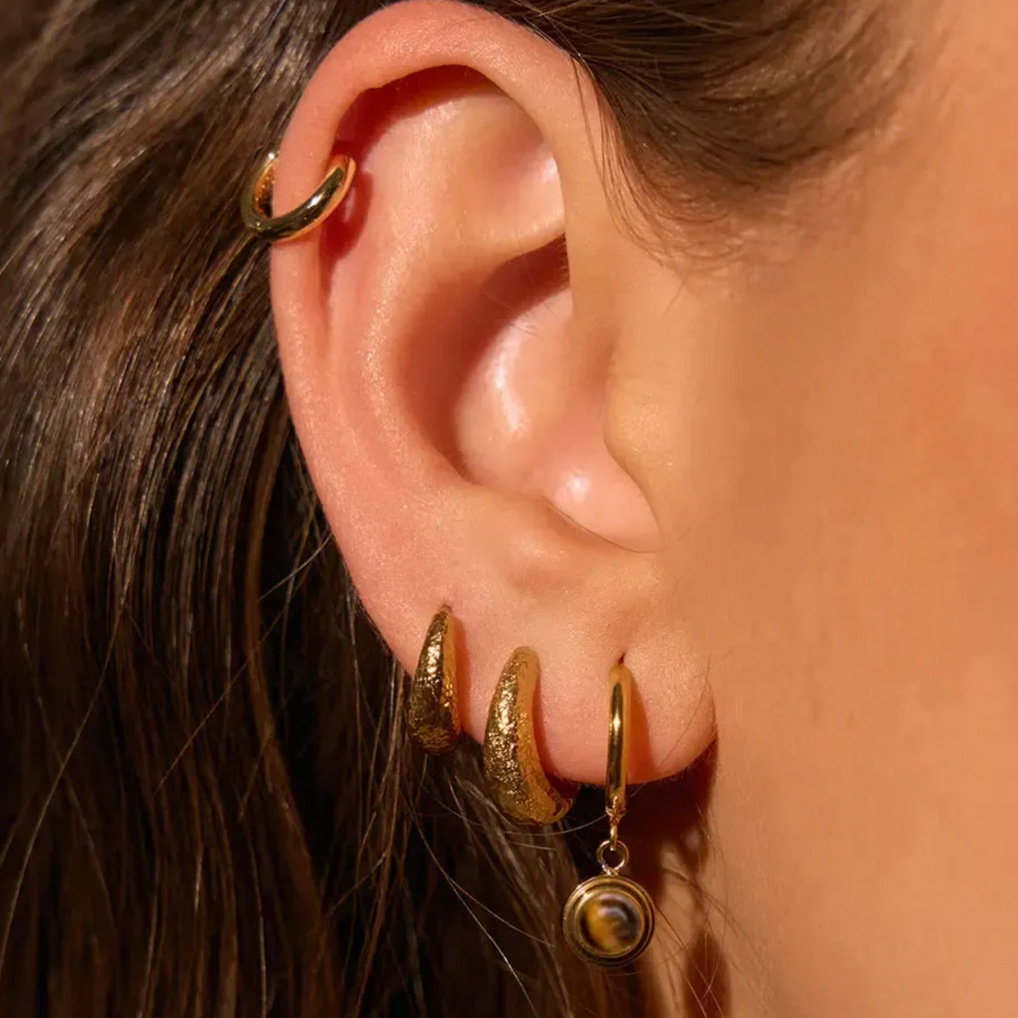 Asher Earrings - Tiger's Eye
