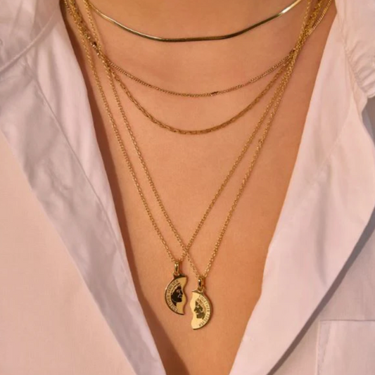 Together Forever Lover's Necklace - Gold