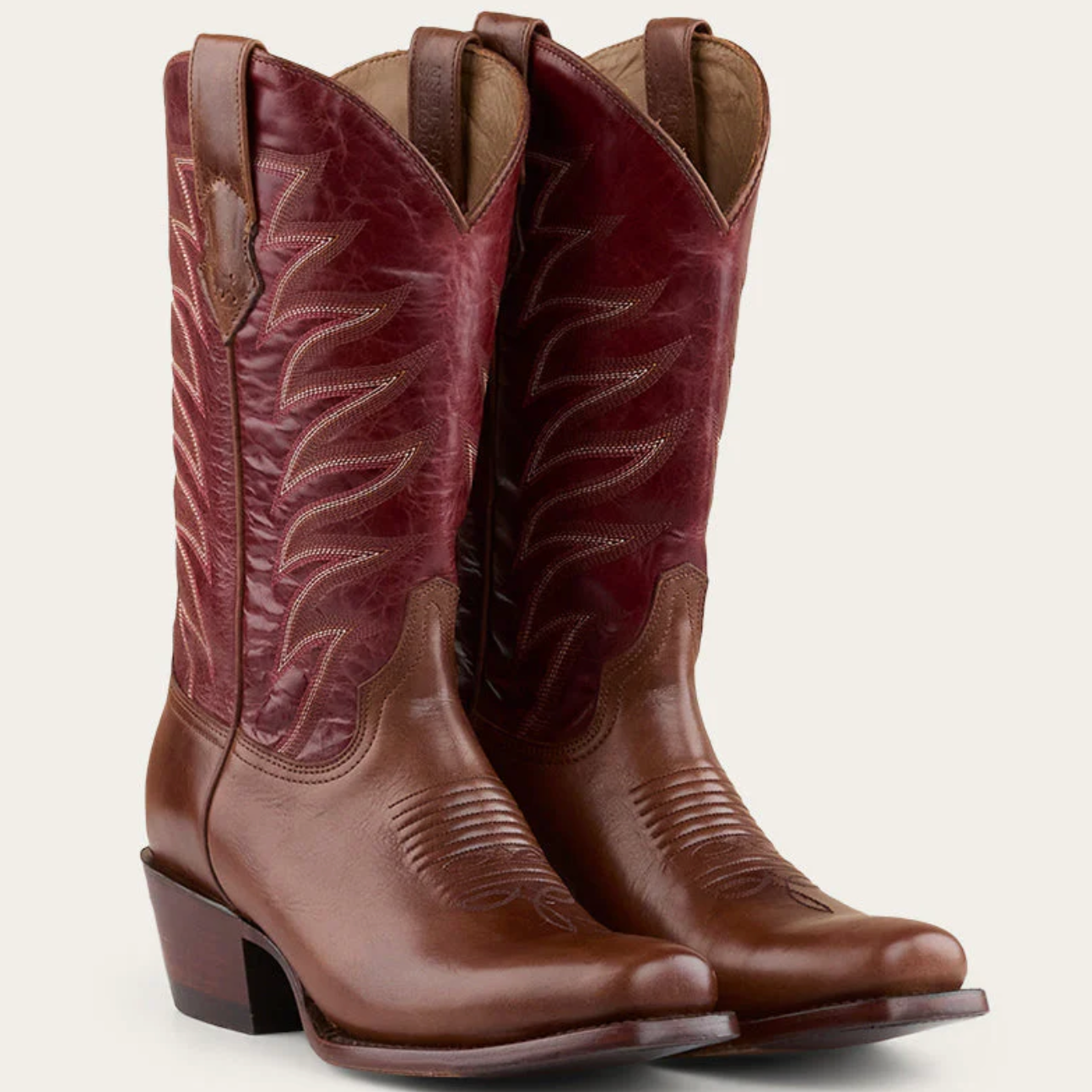 Longreach Women's Cuban Heel Boot - Cherry Red