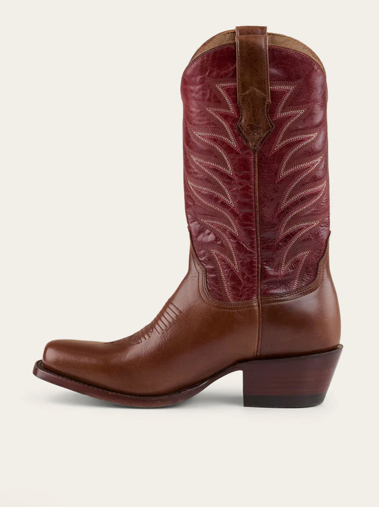 Longreach Women's Cuban Heel Boot - Cherry Red