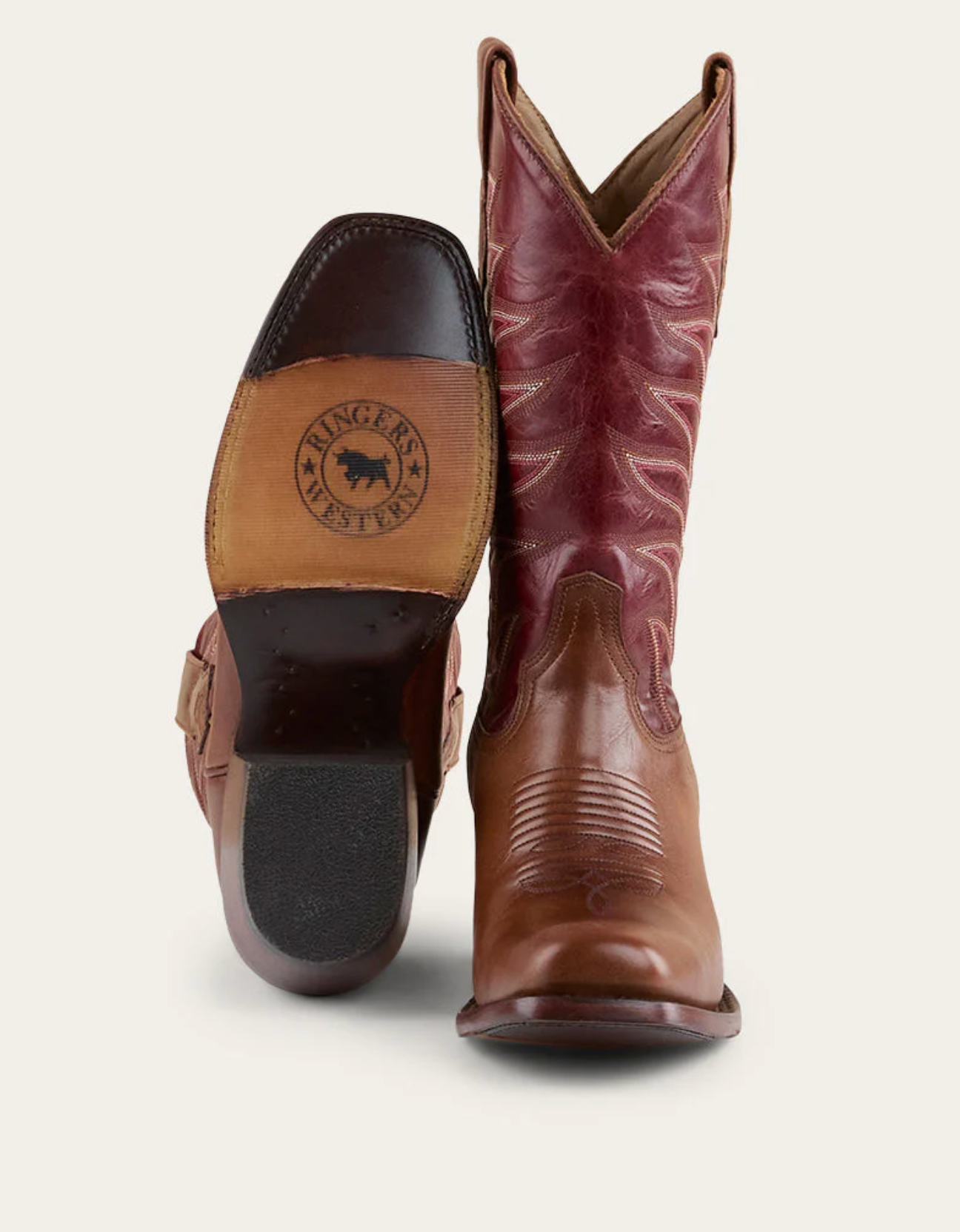 Longreach Women's Cuban Heel Boot - Cherry Red